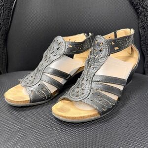 Earth Origins Leather Strap Sandals Womens 8.5/9 Boho Coastal Minimalist Artisan